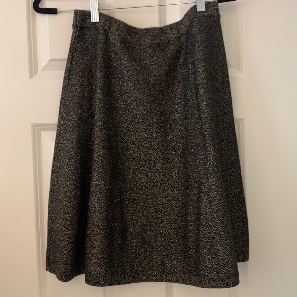 Black and gold Nanette Lepore high waist A line skirt